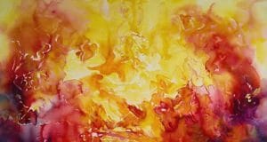 watercolor abstract painting