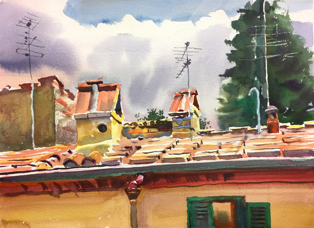 watercolor plein air painting