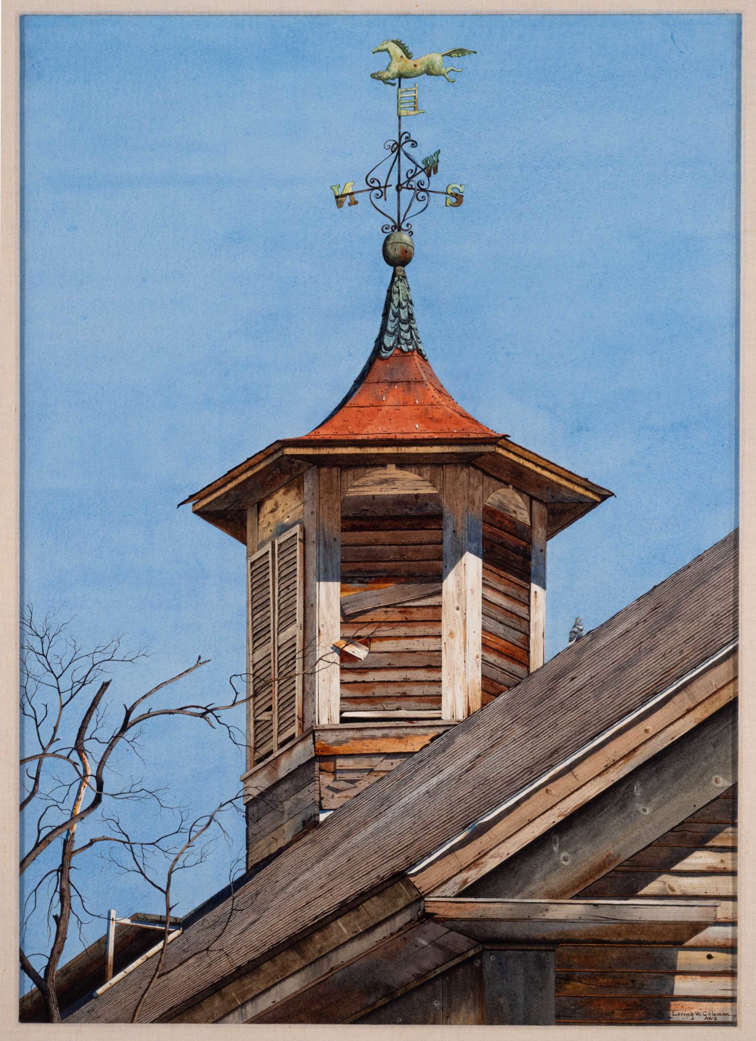 painting of barn roof