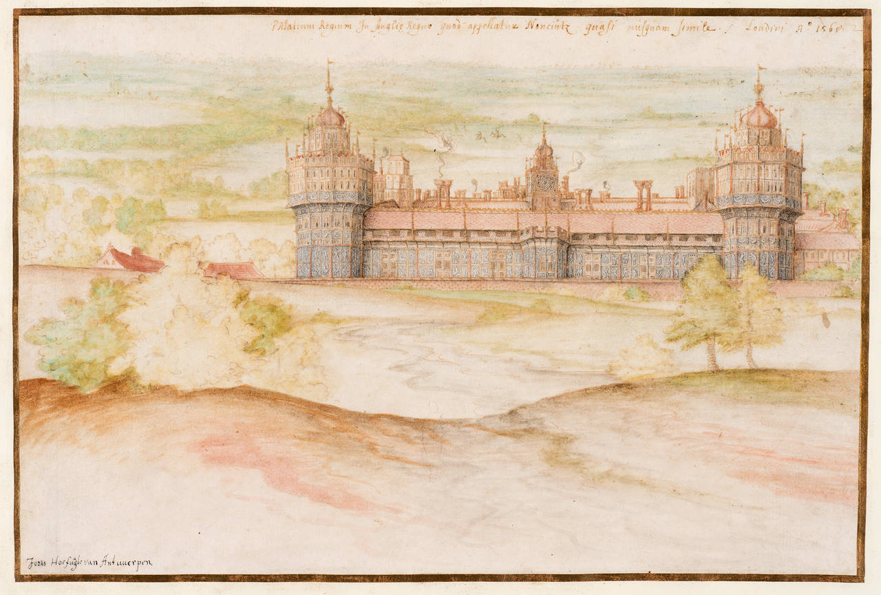 watercolor painting of palace