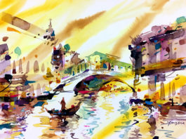 watercolor landscape painting