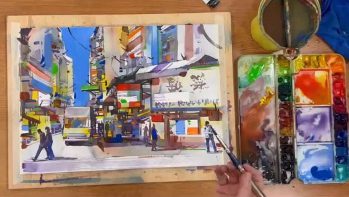 From Jansen Chow's session - watercolor Live