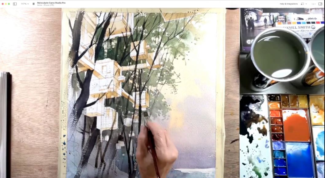 From Thomas Schaller's live on camera watercolor demo