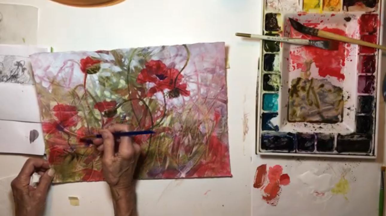 from Kathleen Conover's session on how to paint flowers