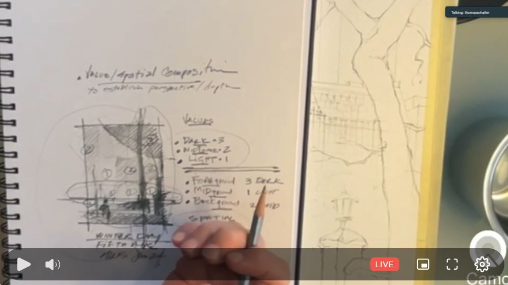 An exclusive peek at Thomas Schaller's sketchbook and pre-painting process