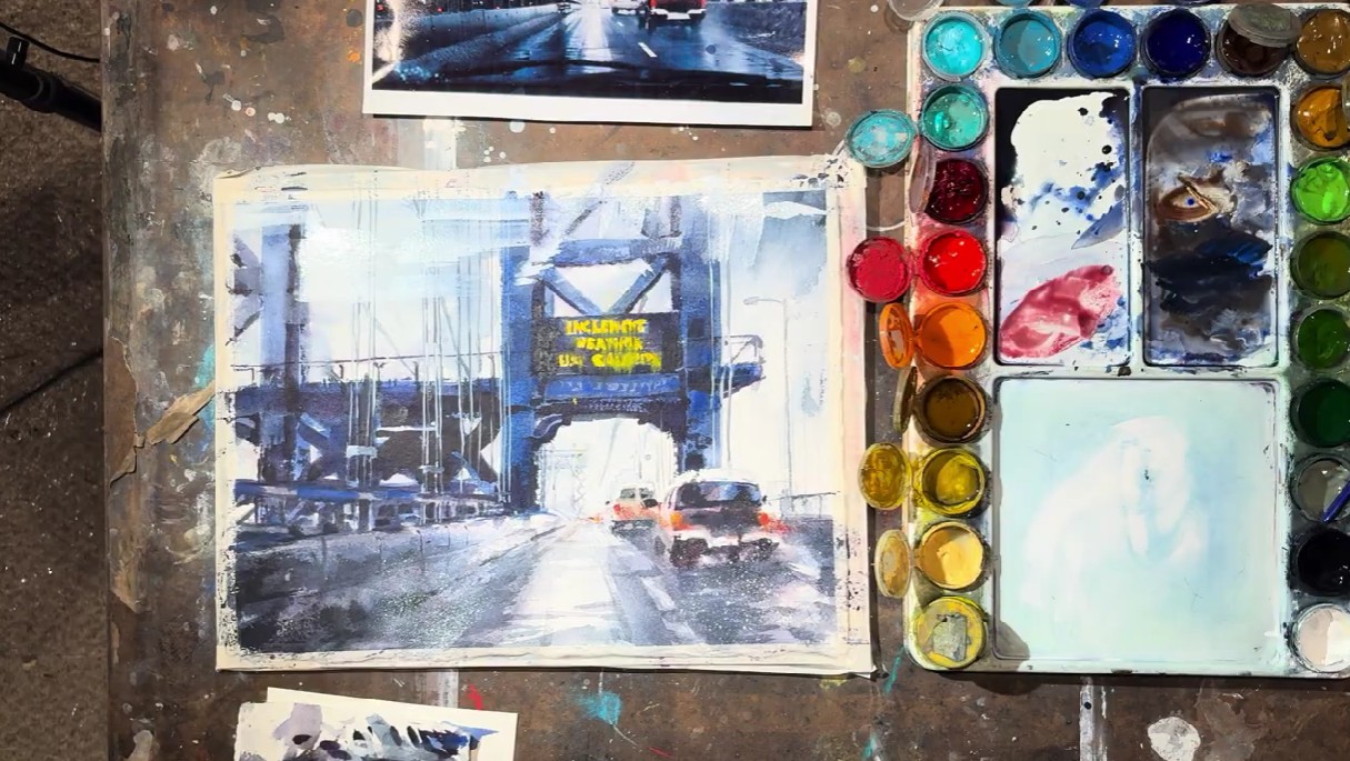 From Antonio Masi's Watercolor Live landscape painting demonstration