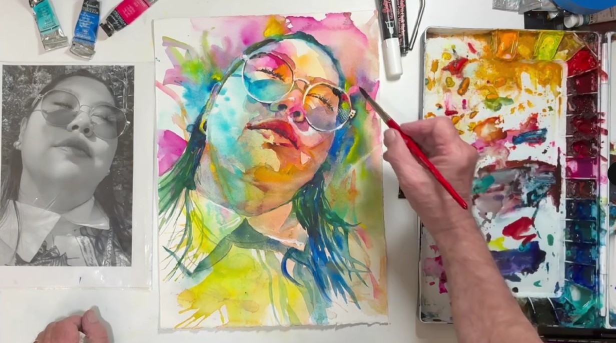 Portrait painting lesson
