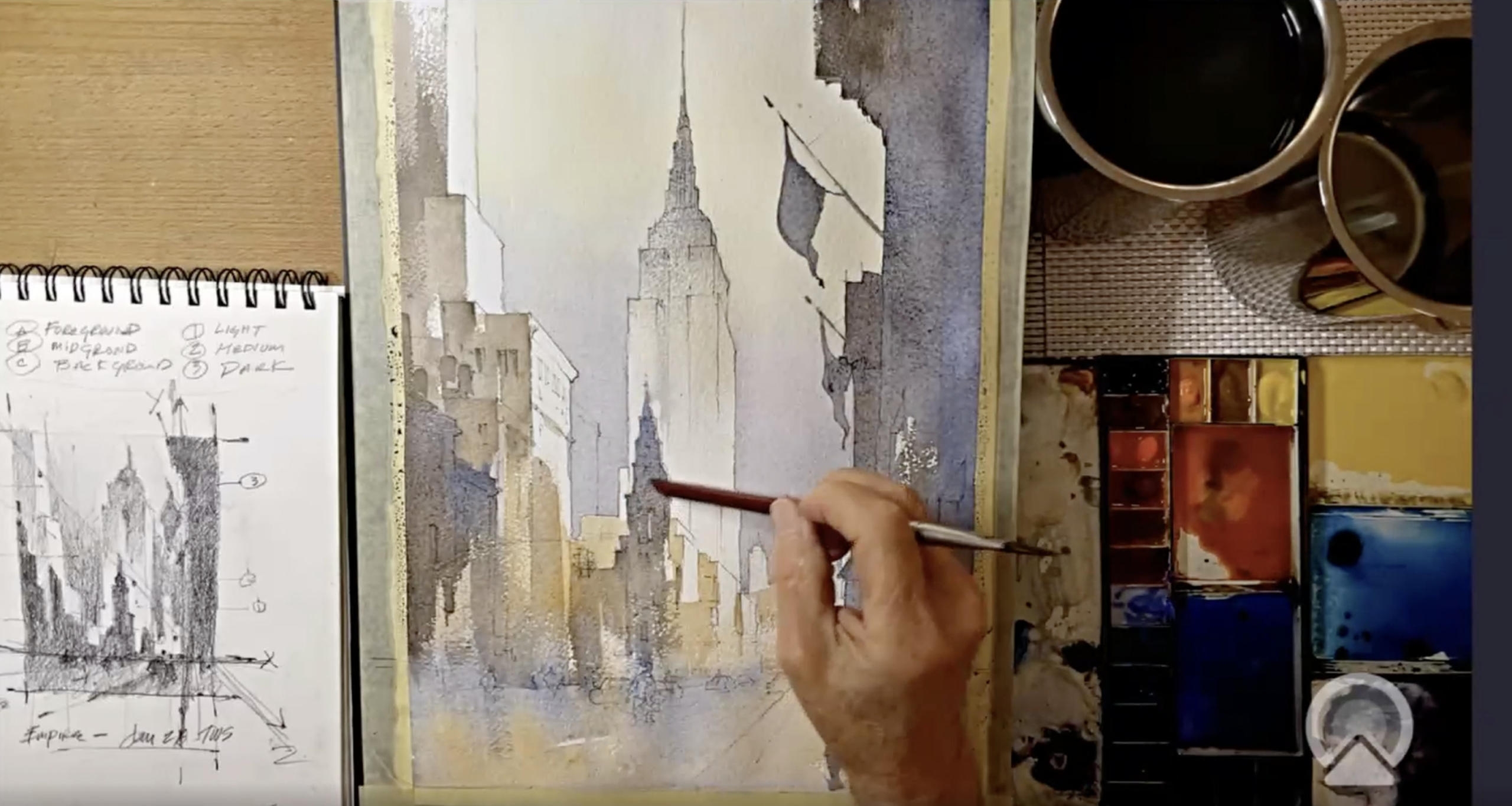 From Thomas W. Schaller's Watercolor Live session