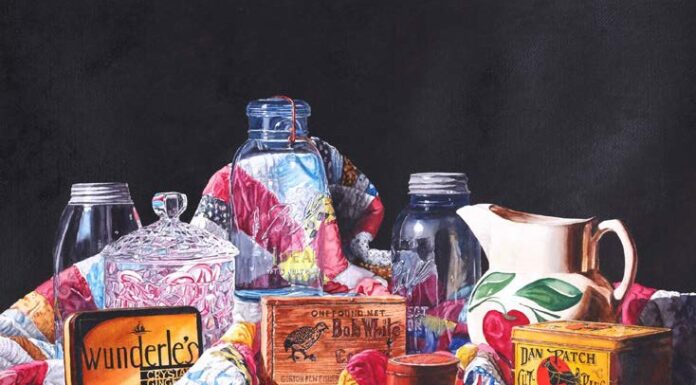How Does a 60-Year-Old Beginner Become One of the Most Influential Watercolorists Alive? "Objects on a Quilt"